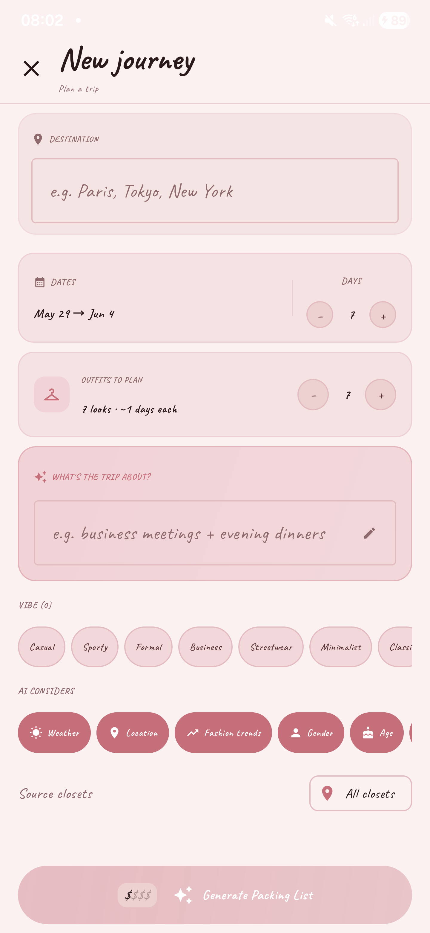 AI trip planner